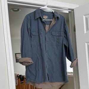 RedHead Men's Denim Blue Button-Up Shirt